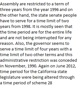 Unit 3, Part 1 (25) CALIFORNIA STATE GOVERNMENT (Term Limits)